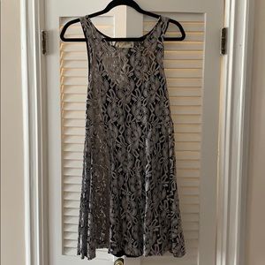 Free people lace dress with built in slip